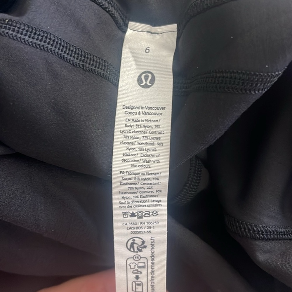 NWT Lululemon 6 Groove Nulu Foldover Waist Tight 25” - Picture 5 of 6